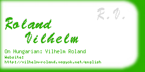 roland vilhelm business card